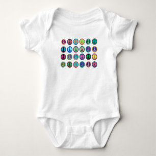 Friedenszeichen in Farbe Baby Strampler