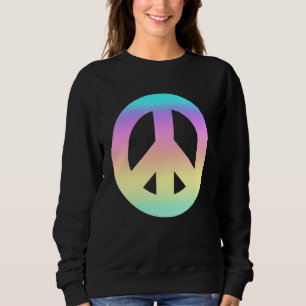 Friedenszeichen in Rainbow-Spring-Pasteten Sweatshirt