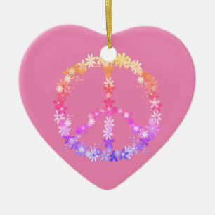 Friedenszeichen Keramik Ornament