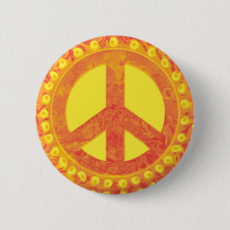 Friedenszeichen-Knopf Button
