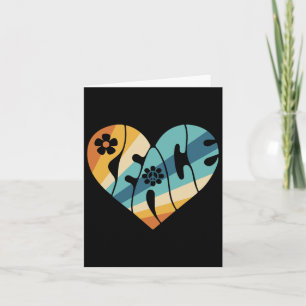 Friedenszeichen Liebe 60er 70er Groovy Hippie-Kost Karte