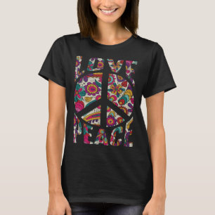 Friedenszeichen Liebe 60er 70er Kostüm Groovy Hipp T-Shirt