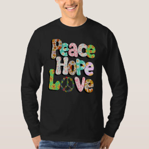 Friedenszeichen Liebe 60er 70er Tie Dye Hippie Hal T-Shirt
