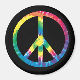 Friedenszeichen-Magnet mit Tie-Dye-Effekt Magnet