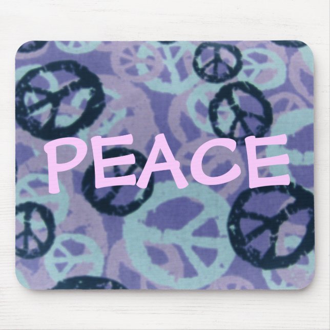 Friedenszeichen-Mauspad mit Camouflage-Optik Mousepad (Vorne)
