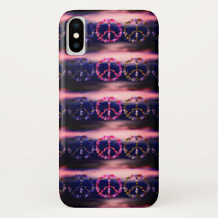 Friedenszeichen mit bunten Blume Case-Mate iPhone Hülle
