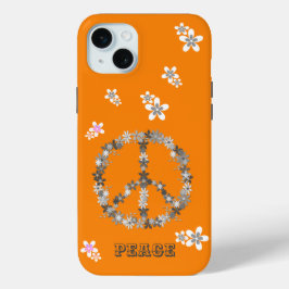 Friedenszeichen mit bunten Blume, Personalisiert Case-Mate iPhone Hülle