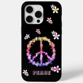 Friedenszeichen mit bunten Blume, Personalisiert Case-Mate iPhone Hülle