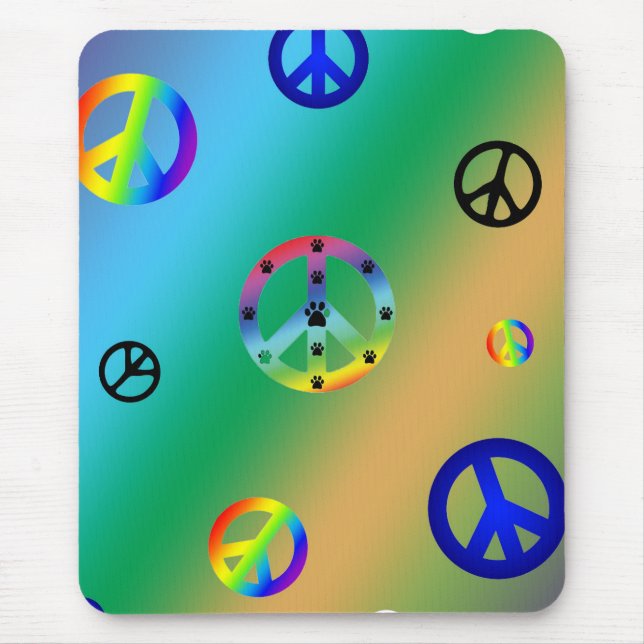 Friedenszeichen Mousepad (Vorne)