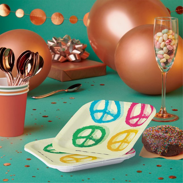 Friedenszeichen Pappteller (Von Creator hochgeladen)