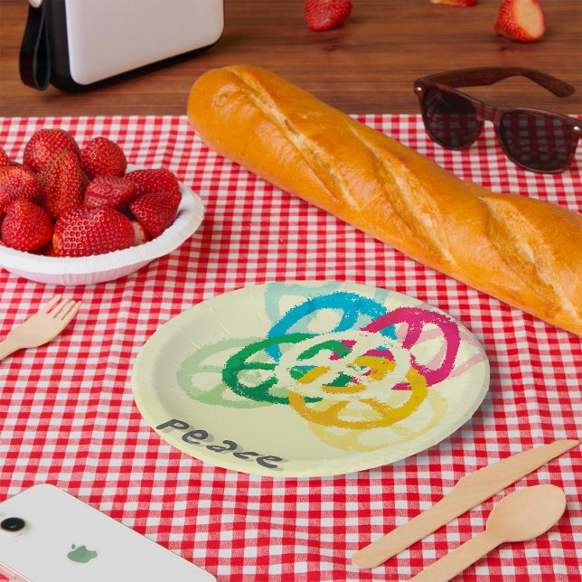 Friedenszeichen Pappteller (Von Creator hochgeladen)