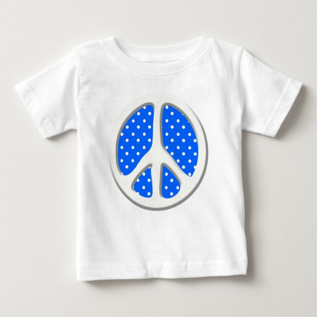 Friedenszeichen-Party im Blau Baby T-shirt (Vorderseite)