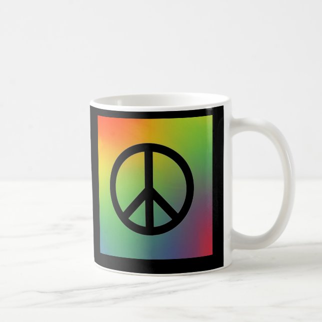 Friedenszeichen-Regenbogen Tasse (Rechts)
