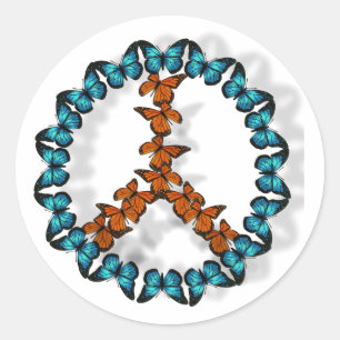 Friedenszeichen Runder Aufkleber