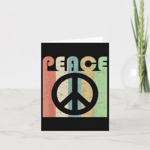 Friedenszeichen Symbol Inspirierendes Zitat Retro Karte