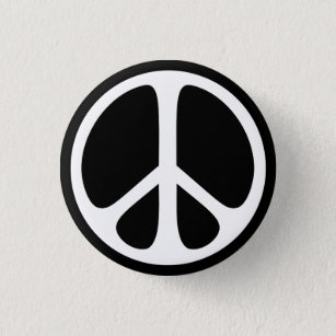 Friedenszeichen-Verbot der Bomben-Sechziger Button