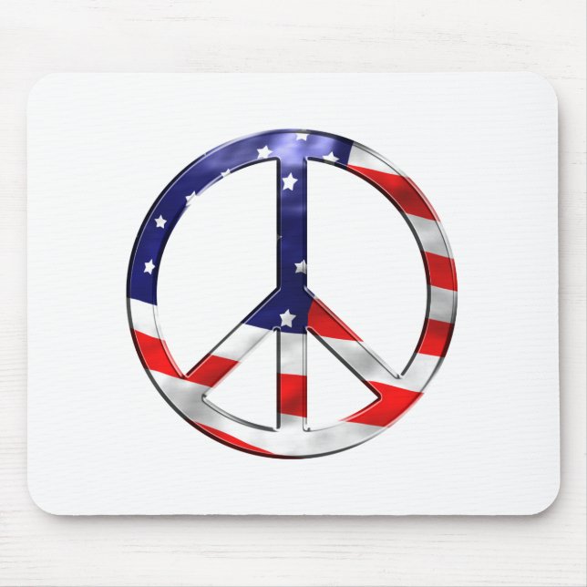 Friedenszeichen von Amerika Mousepad (Vorne)