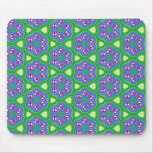 Friedenszeichen Weiß Anpassbare Mausmatte Mousepad