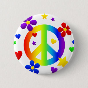Friedenszeichenentwurf Button