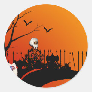 Friedhof Beckons Halloween Runder Aufkleber