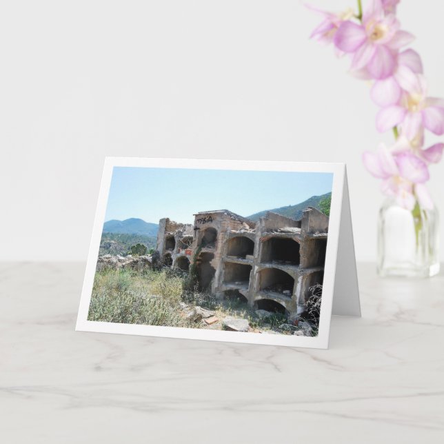 Friedhof des alten Domeño, Domeño Viejo, Valencia Karte (Orchidee)