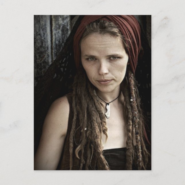 Friedhof Girl Postkarte (Vorderseite)