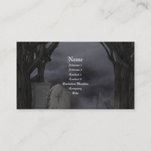 Friedhof Gothic Business Card Visitenkarte