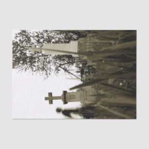 Friedhof Gothic Grabsteine Sepia Vintage Engel Seidenpapier