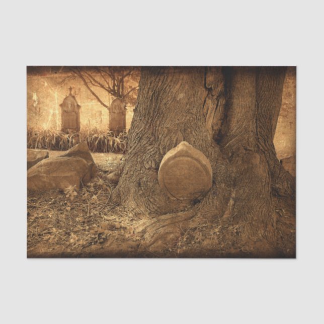 Friedhof Gothic Grabsteins Western Texture Seidenpapier (Vorderseite)