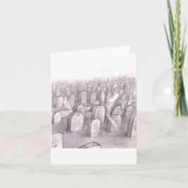 Friedhof-Illustration mit vielen Kopfsteinen, Geis Karte