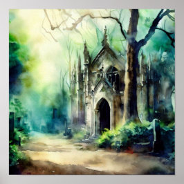 Friedhof London-Highland (A), Aquarell Poster