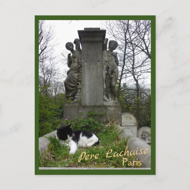 Friedhof mit Text Postkarte (Vorderseite)