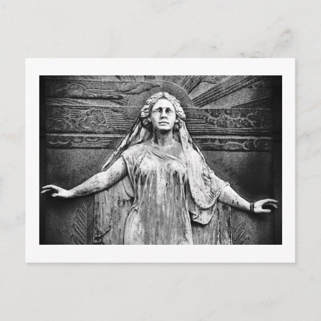 Friedhof Statue, Angel Postkarte (Vorderseite)