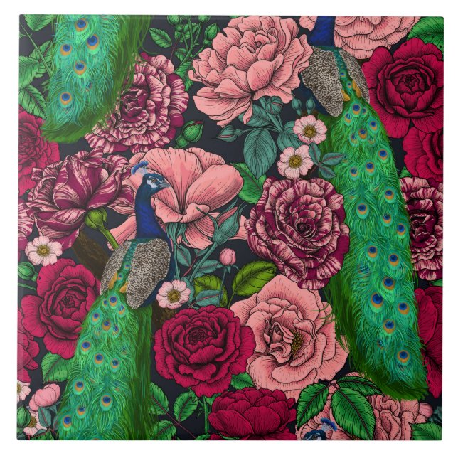 Friedhöfe im Rose-Garten 2 Fliese (Vorderseite)