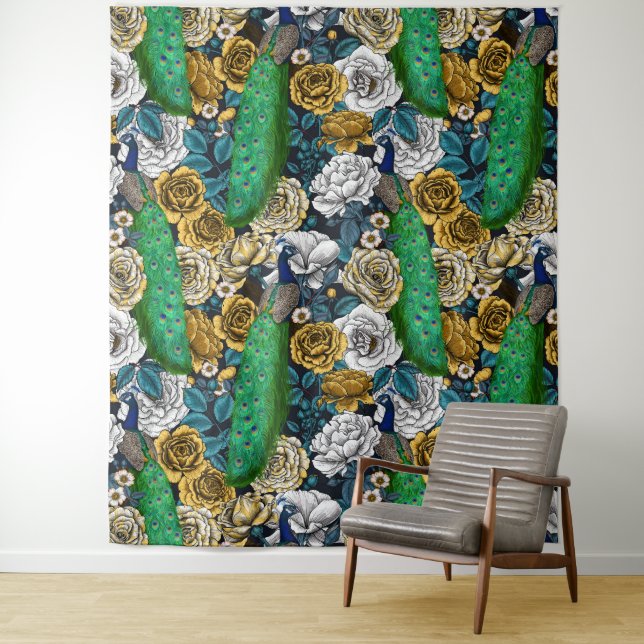 Friedhöfe im Rose-Garten 3 Wandteppich (Beispiel)