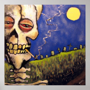 Friedhofs-Dichter-Plakat durch verärgerten Johnny Poster