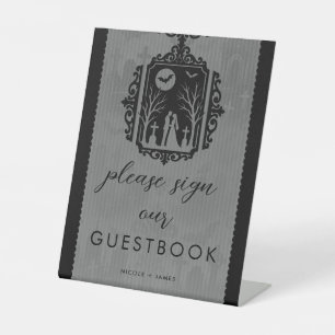 Friedhofsgelübde Schwarz & Grau Gothic Gästebuch-S Sockelschild