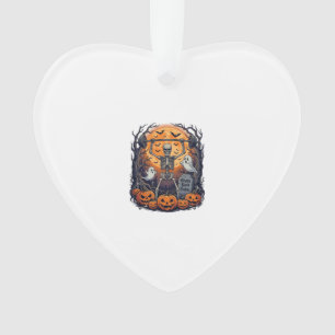 Friedhofsgewinne Skelett hebt Hantel Halloween Ornament