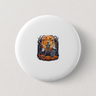 Friedhofsgewinne Skelett hebt Langhantel Hallowee Button