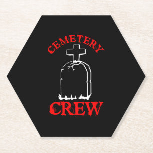 Friedhofsghost Halloween-Gruppe Friedhof Untersetzer