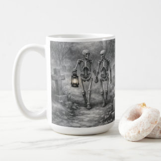 Friedhofsszene Bleistiftskizze Together Forever Mu Kaffeetasse