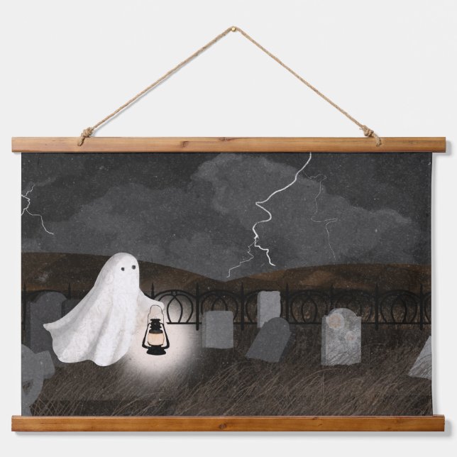 Friedhofverschiebung Wandteppich Mit Holzrahmen (Vorne)