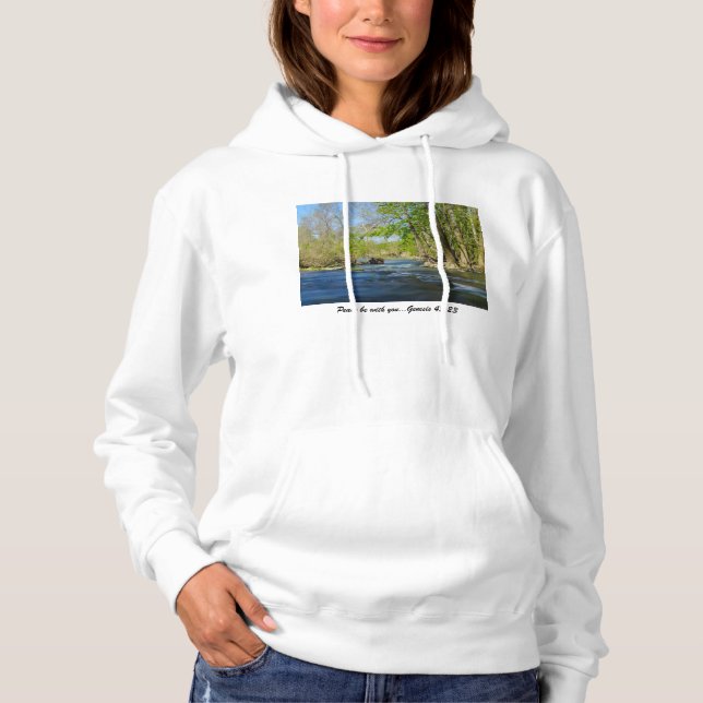 Friedlich am Fluss Hoodie (Vorderseite)