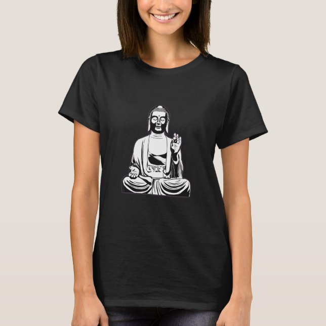 Friedlich Buddha T-Shirt (Vorderseite)