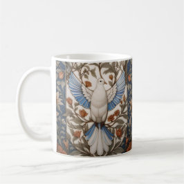 Friedlich Dove William Morris Inspirierte floral Kaffeetasse