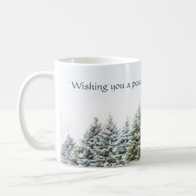 Friedlich Forest Winter Holiday Kaffee Tasse (Links)