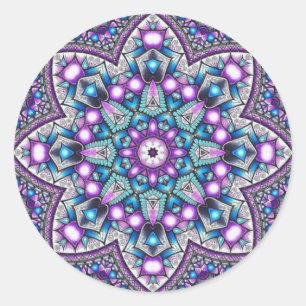 Friedlich Garden Kaleidoscope Mandala Runder Aufkleber