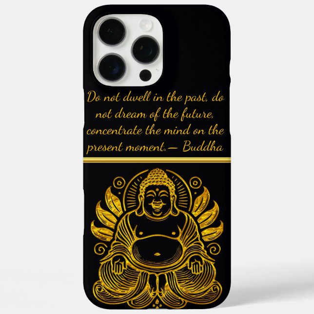 Friedlich Golden Buddha Case-Mate iPhone Hülle (Rückseite)