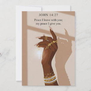 Friedlich Grace John 14:27 Glaube Feiertagskarte