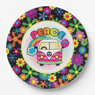 Friedlich Hippy  Pappteller